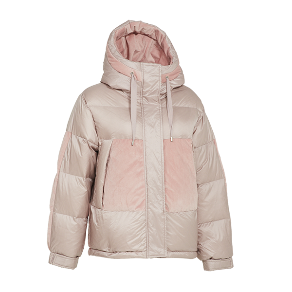 Short Trendy Down Jacket With Contrast Fabric - Universal Traveller SG
