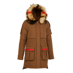 Trendy Down Jacket with Contrast Hood Fur - Universal Traveller SG