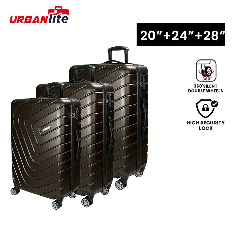 URBANlite Rayer 20"+24"+28" Bundle | 8-Wheel Spinner | Anti-Scratch | Hard Case Luggage - Universal Traveller SG