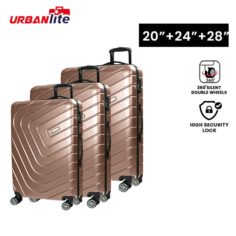 URBANlite Rayer 20"+24"+28" Bundle | 8-Wheel Spinner | Anti-Scratch | Hard Case Luggage - Universal Traveller SG