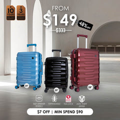 (10 Years Warranty)  Airways Ripple-360° 8-Wheel Spinner | TSA Lock I Expandable | 100% PC Material-ATH22909