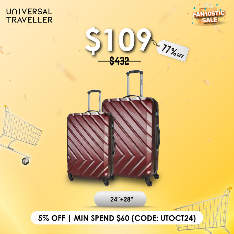 URBANlite Conti 24"+28" Bundle | 4-Wheel Spinner | Anti-Scratch | Hard Case Luggage