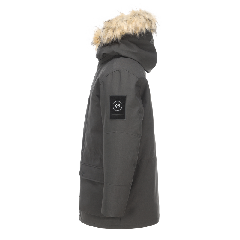 Men's Down Jacket With Logo Badge On Sleeve Arm