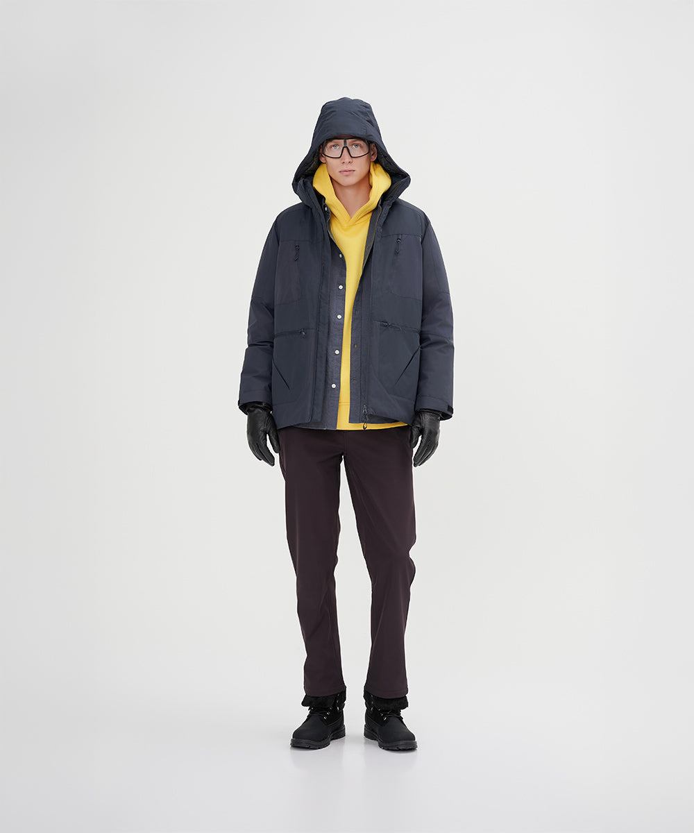 Down Jacket With Internal Shoulder Straps