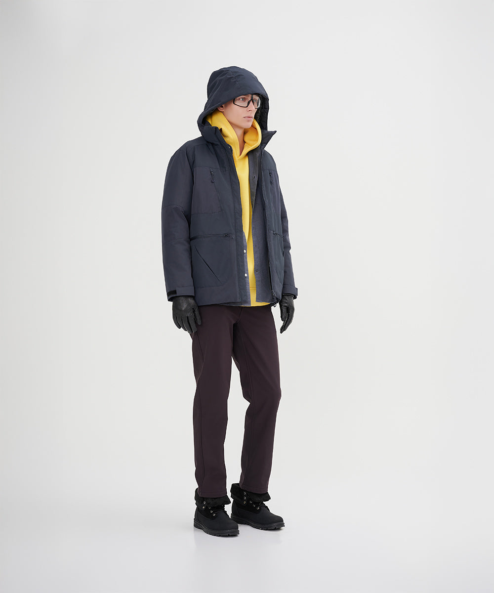 Down Jacket With Internal Shoulder Straps