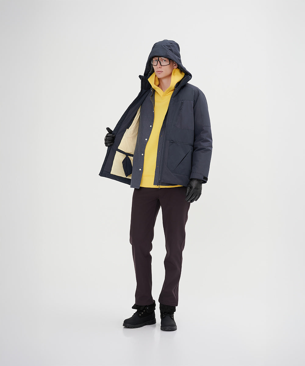Down Jacket With Internal Shoulder Straps
