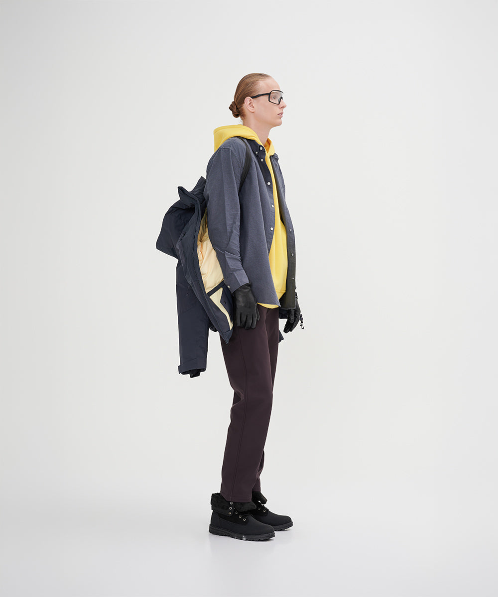 Down Jacket With Internal Shoulder Straps
