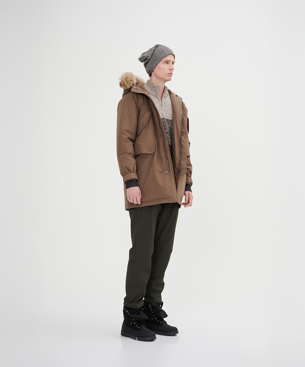 Down Jacket Topped With A Luxurious Fur-Lined Hood - DJ 24007
