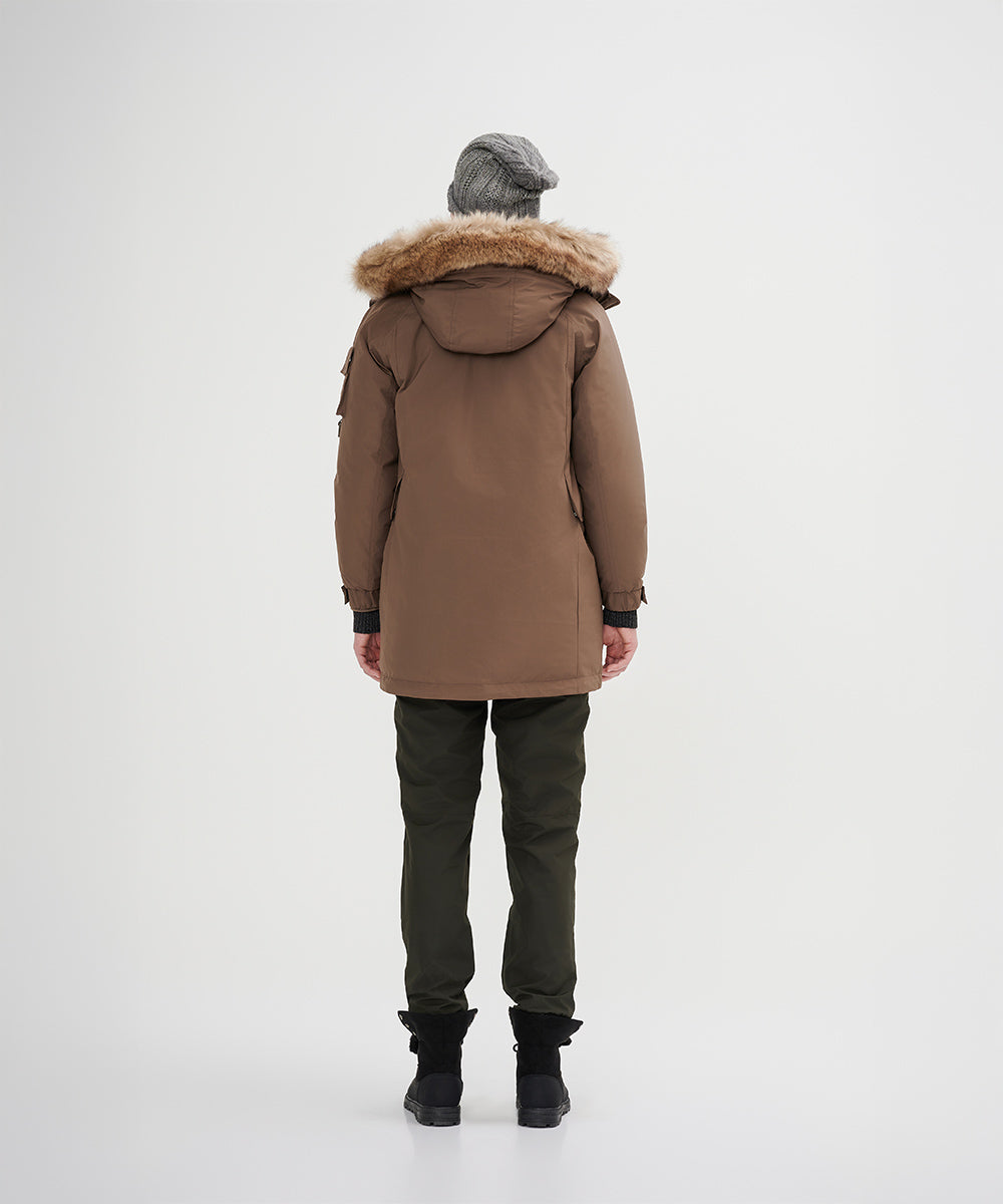Men's Down Jacket Topped With A Luxurious Fur-Lined Hood - DJ 24007