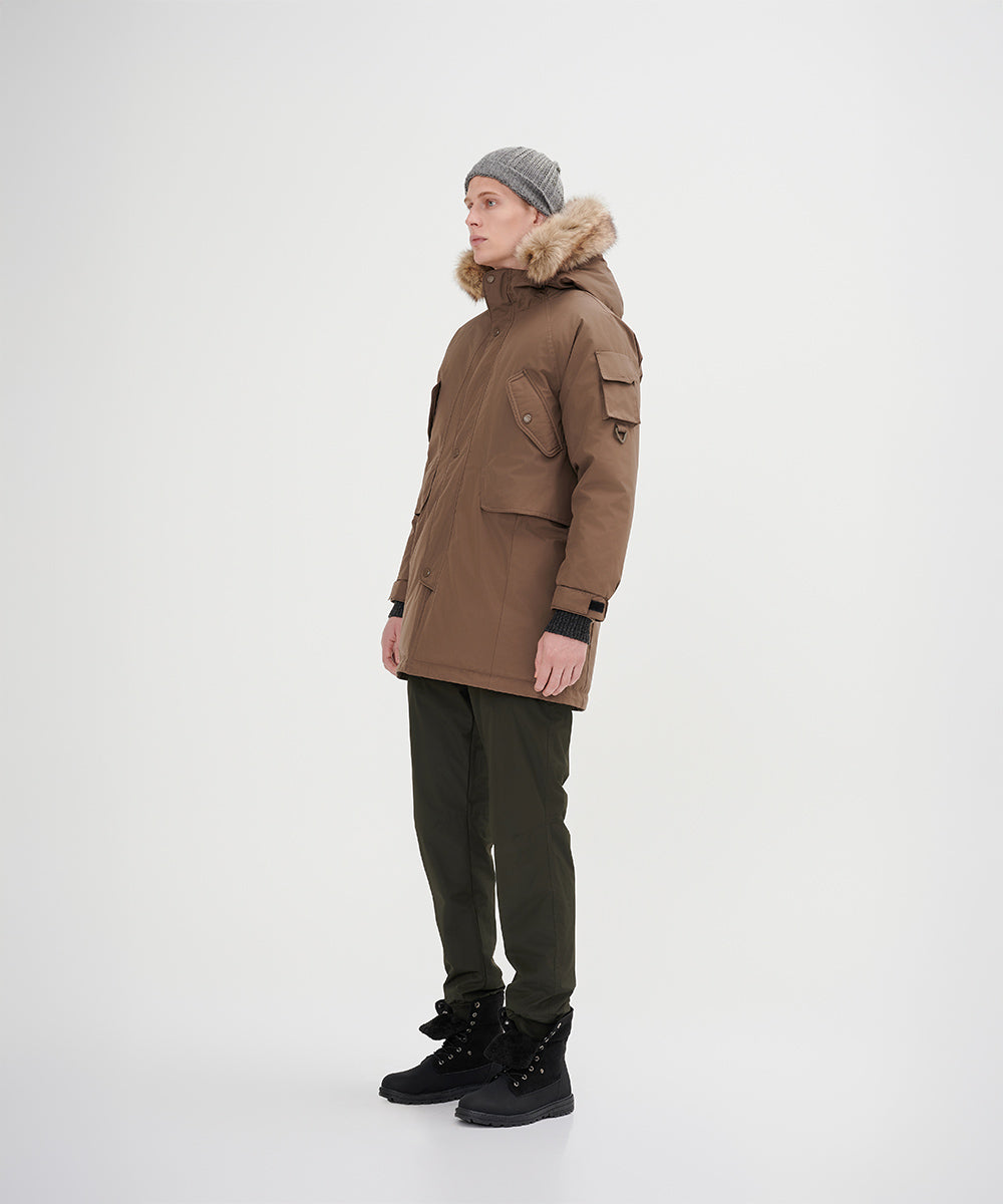 Down Jacket Topped With A Luxurious Fur-Lined Hood - DJ 24007