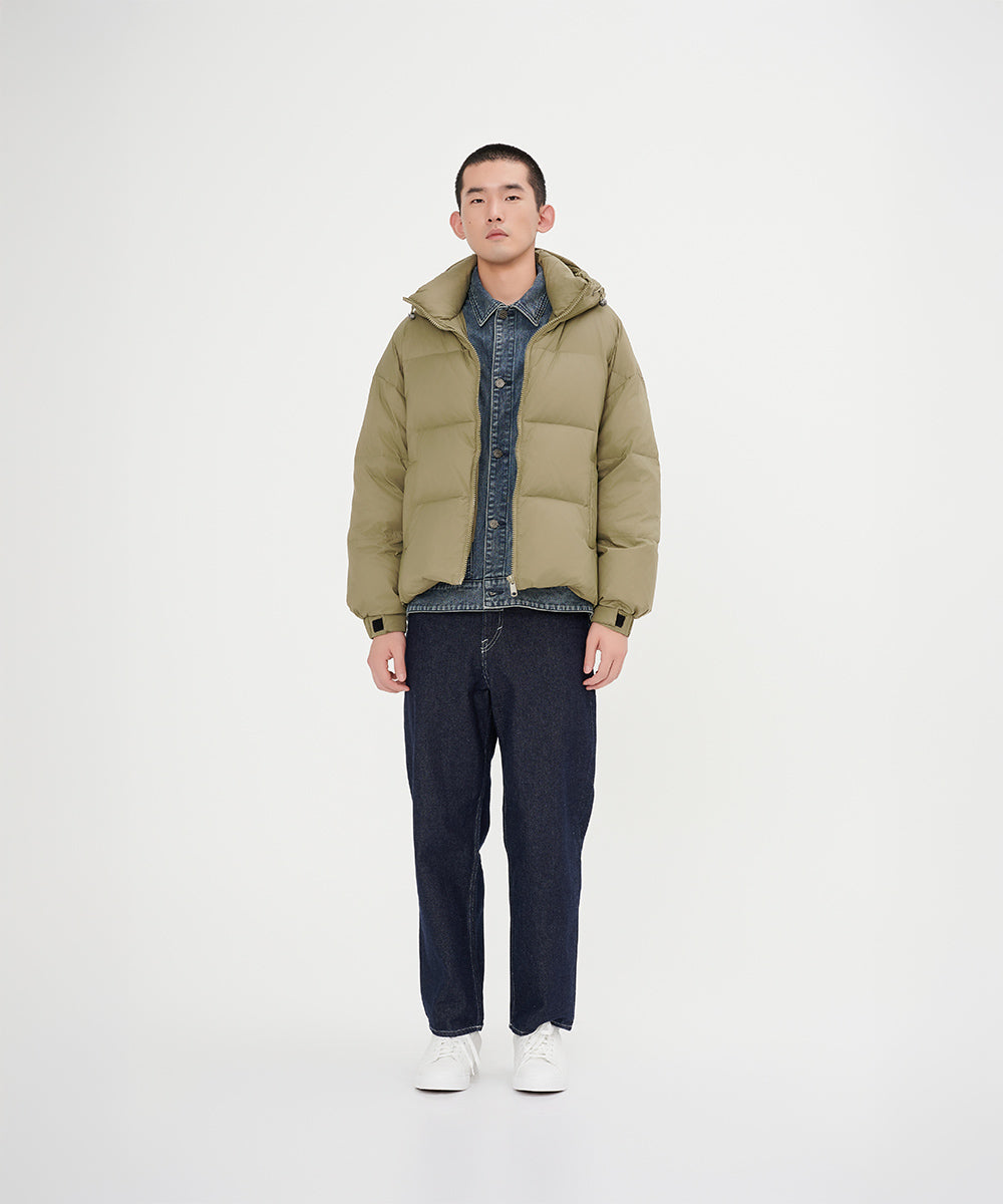 Stylish, Layered Look With Denim Panel Down Jacket - DJ 24026