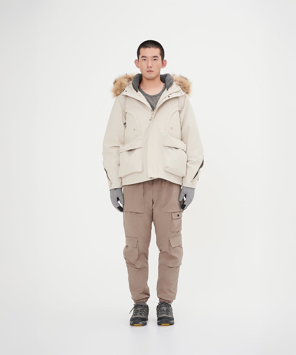 Down Jacket Topped With A Luxurious Fur-Lined Hood - DJ 24029