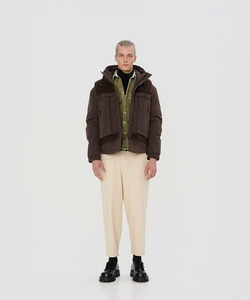 SHERPA PANEL DETAILS DOWN JACKET