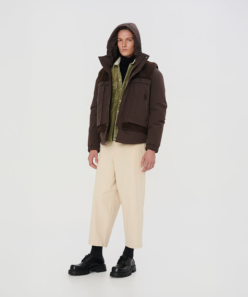 SHERPA PANEL DETAILS DOWN JACKET