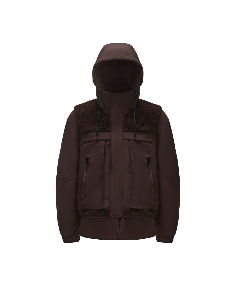Sherpa Panel Details Down Jacket - DJ 25002
