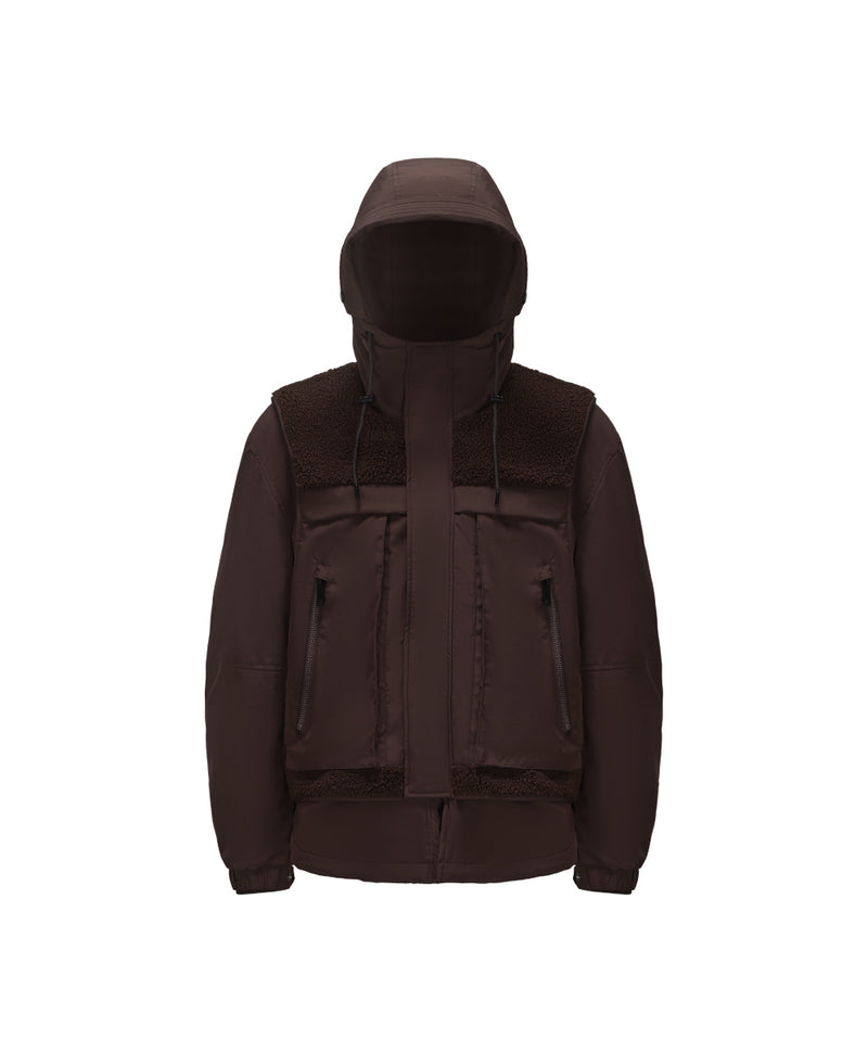 SHERPA PANEL DETAILS DOWN JACKET
