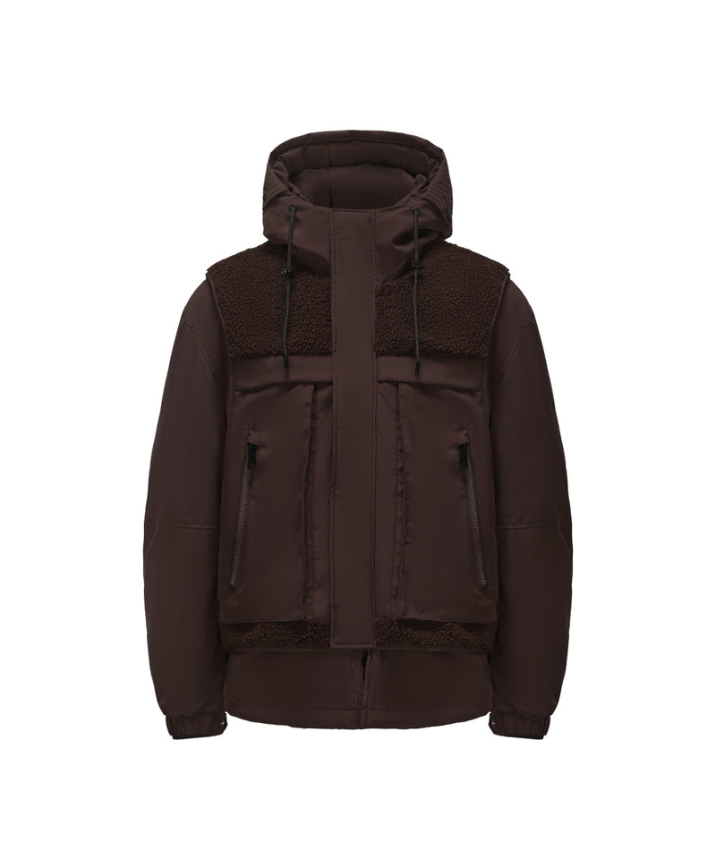 SHERPA PANEL DETAILS DOWN JACKET