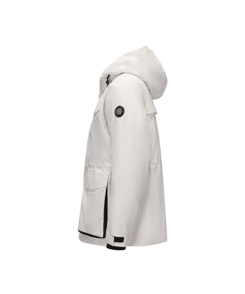 DOWN JACKET WITH INTERNAL SHOULDER STRAPS