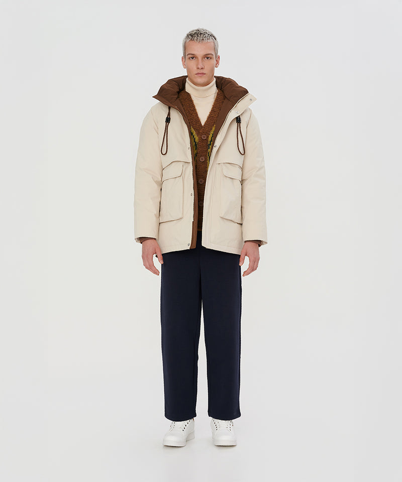 CONTRAST LINED DOWN JACKET