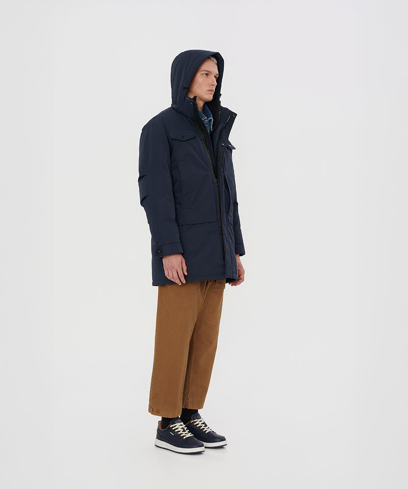 DENIM LINE MID-LENGTH DOWN JACKET