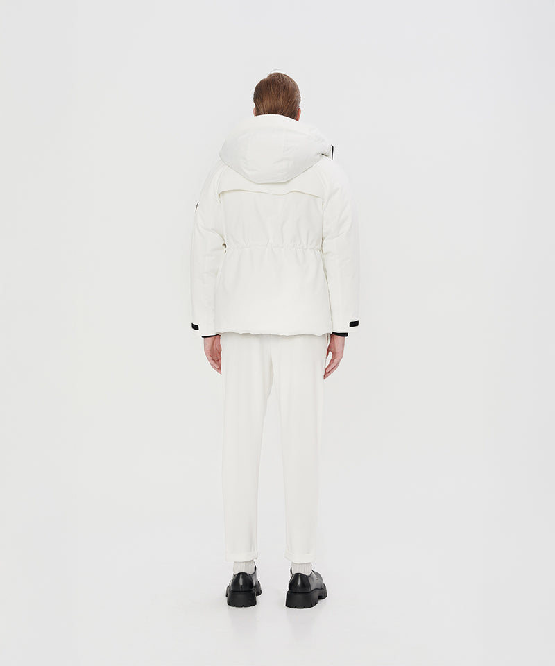 DOWN JACKET WITH INTERNAL SHOULDER STRAPS