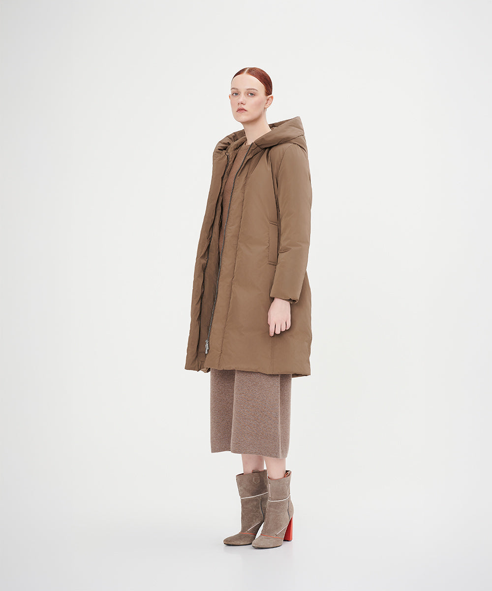 Belted Full Length Down Jacket