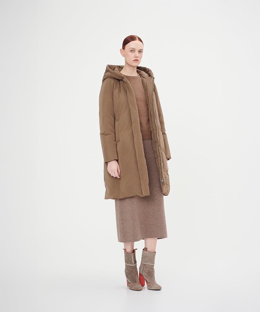 Belted Full Length Down Jacket