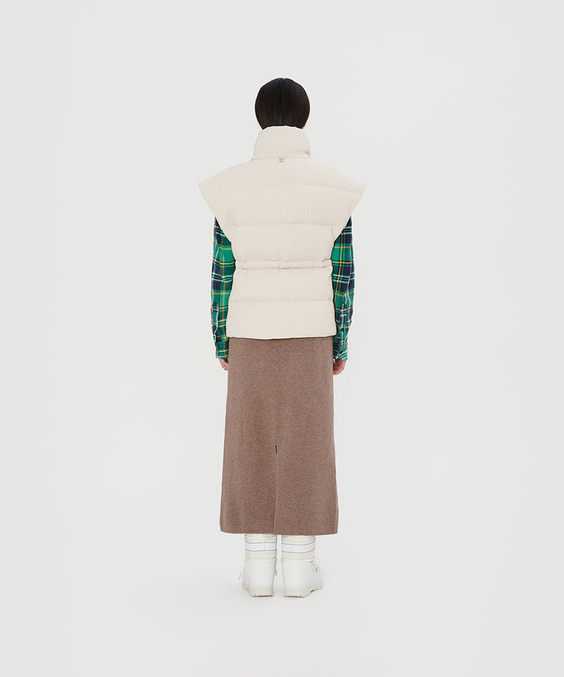 QUILTED PLEAT VEST