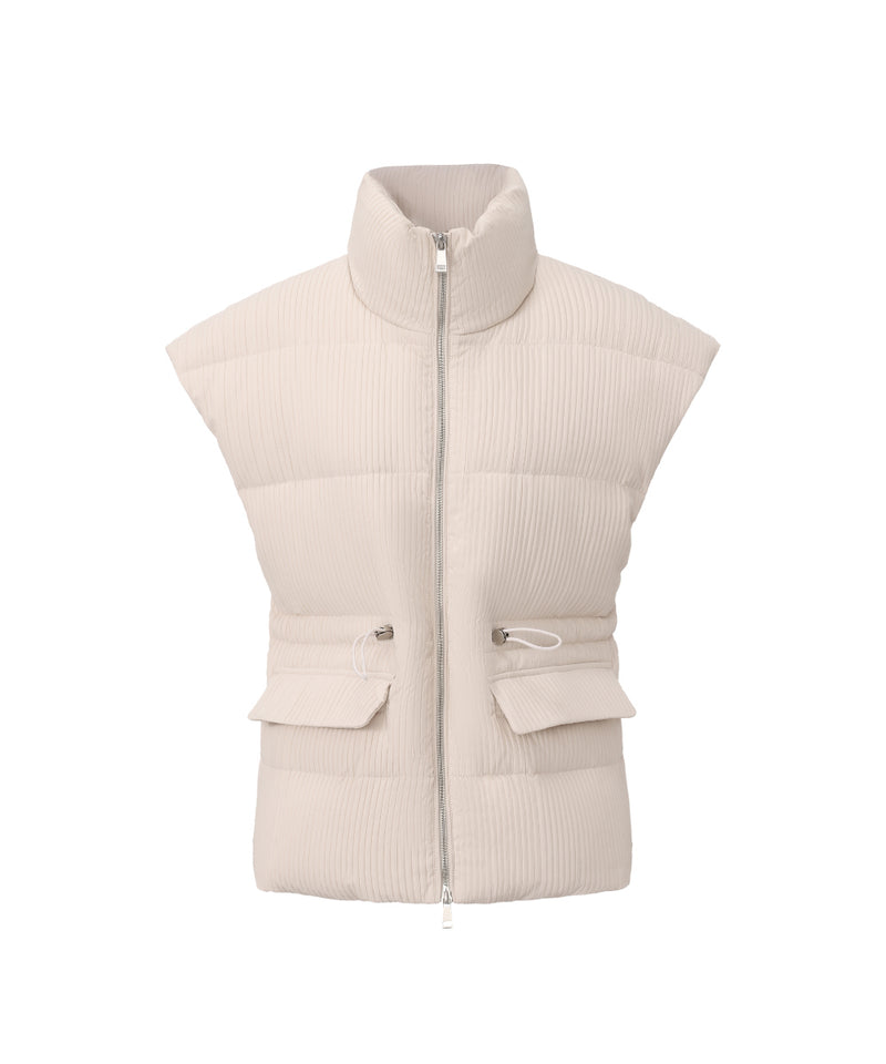 QUILTED PLEAT VEST