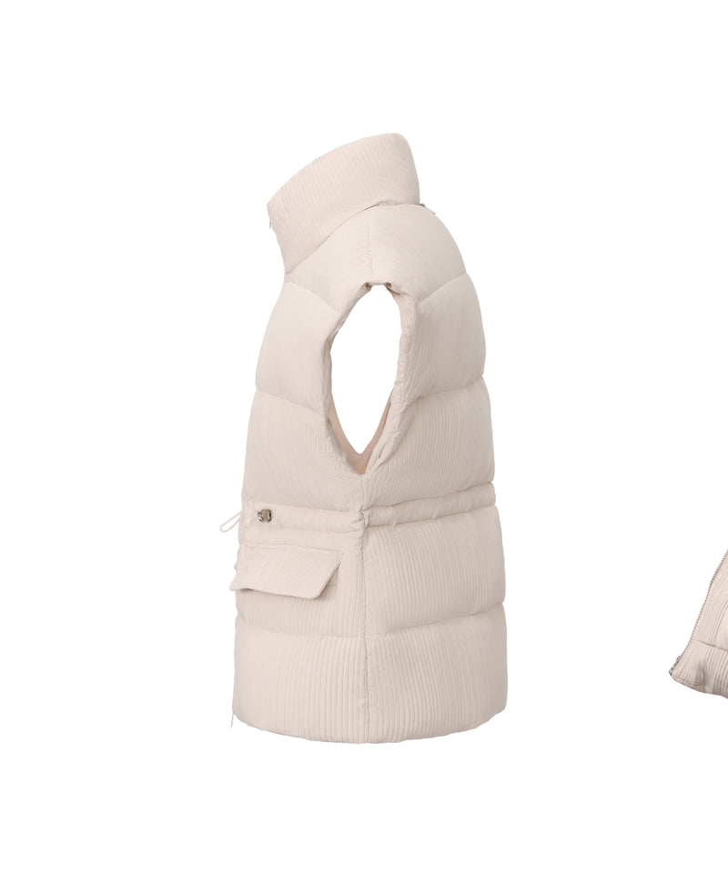 QUILTED PLEAT VEST