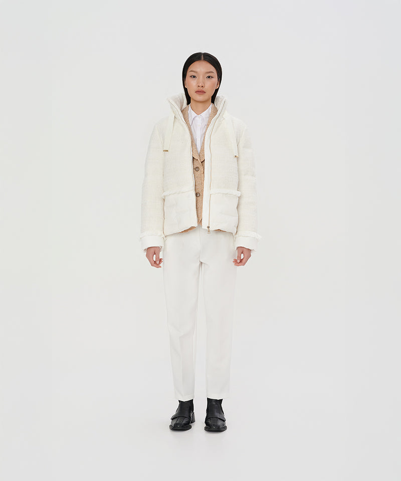 CLASSIC CHANEL-INSPIRED LOOK DOWN JACKET