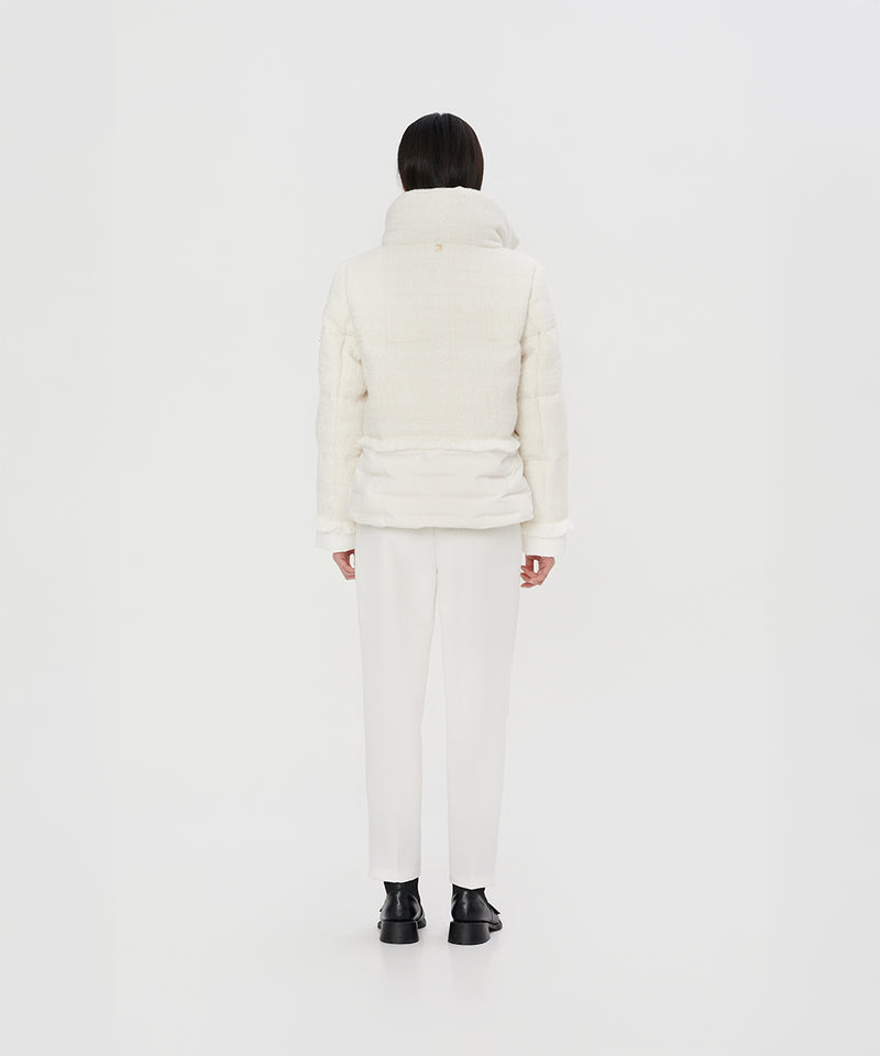 CLASSIC CHANEL-INSPIRED LOOK DOWN JACKET