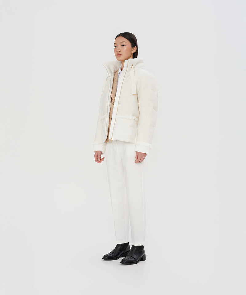 CLASSIC CHANEL-INSPIRED LOOK DOWN JACKET