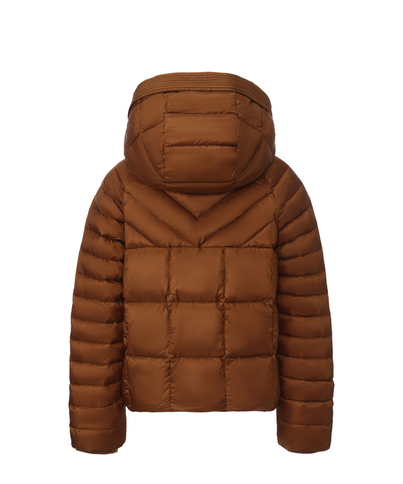 COCOA HOODED CHIC SHORT DOWN JACKET