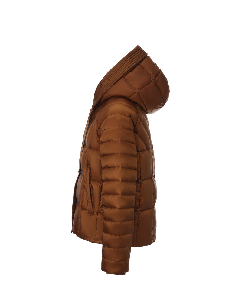 COCOA HOODED CHIC SHORT DOWN JACKET