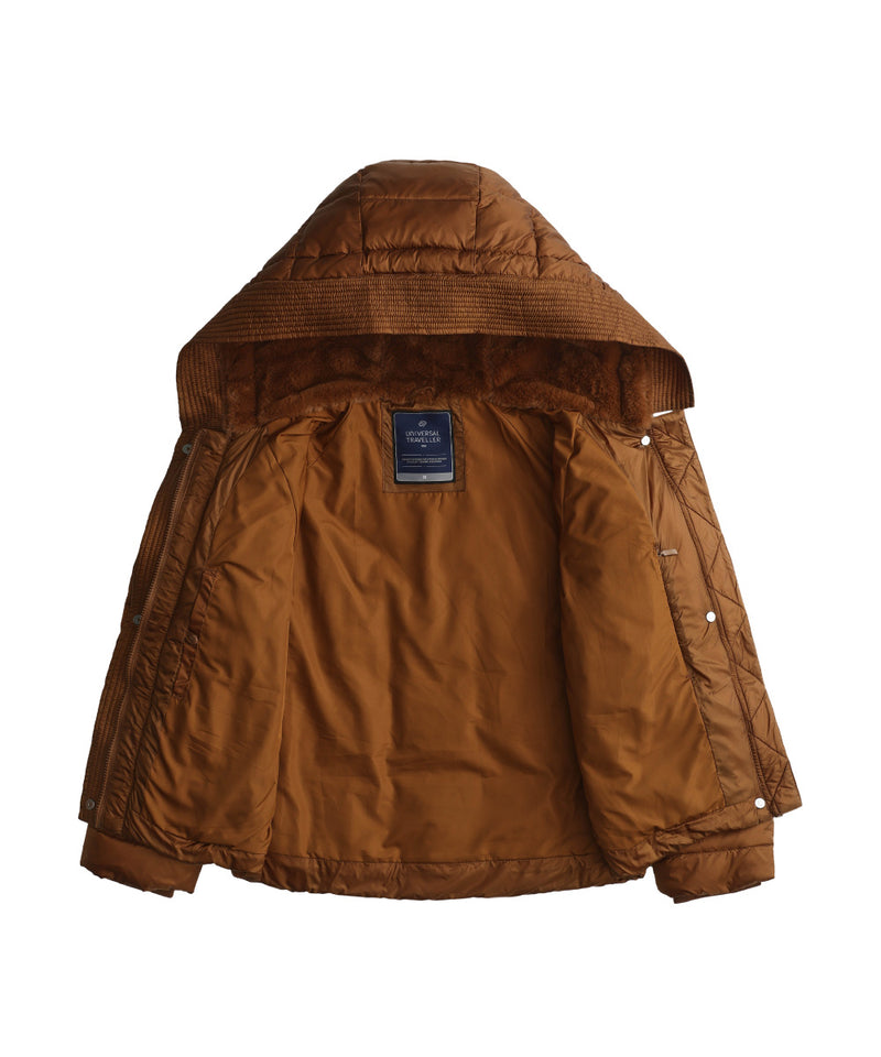 COCOA HOODED CHIC SHORT DOWN JACKET