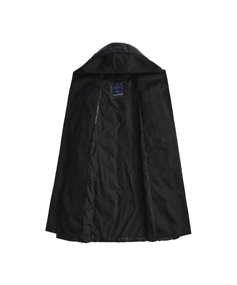 ELEGANT QUILTED MIDNIGHT DOWN COAT