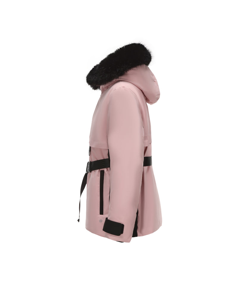 FUR-TRIMMED HOOD DOWN JACKET