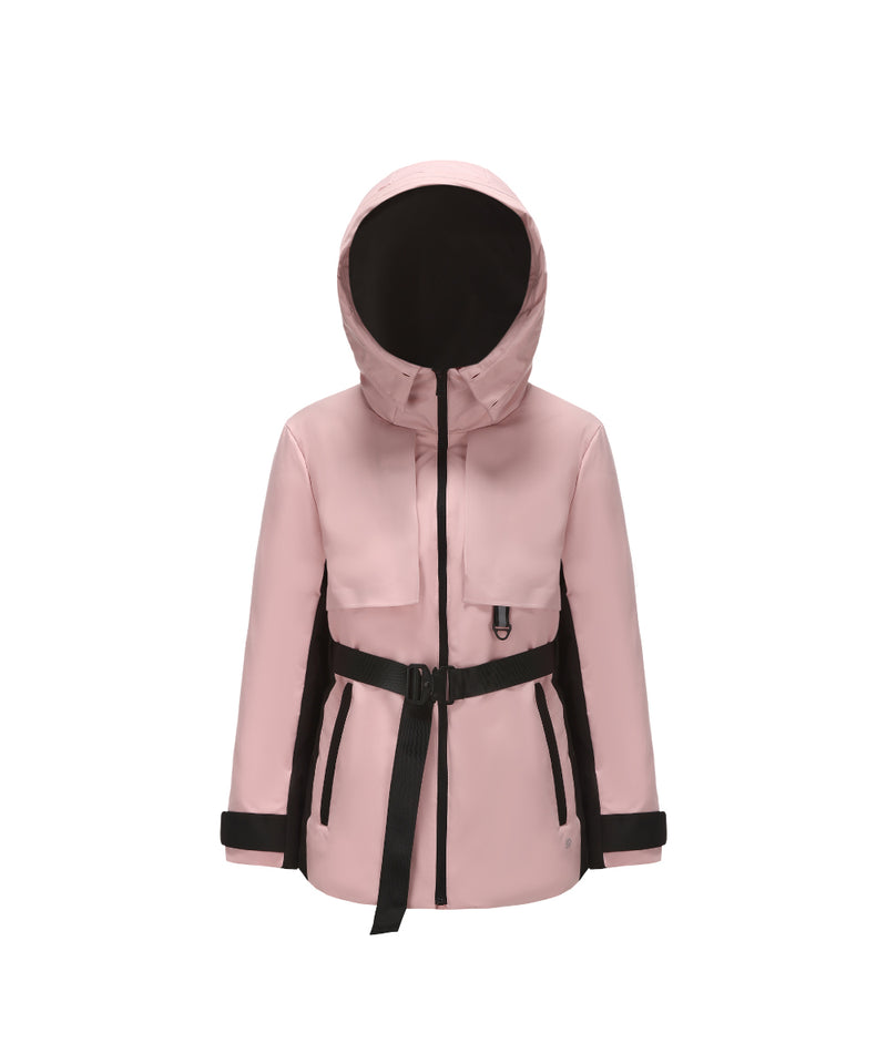 FUR-TRIMMED HOOD DOWN JACKET