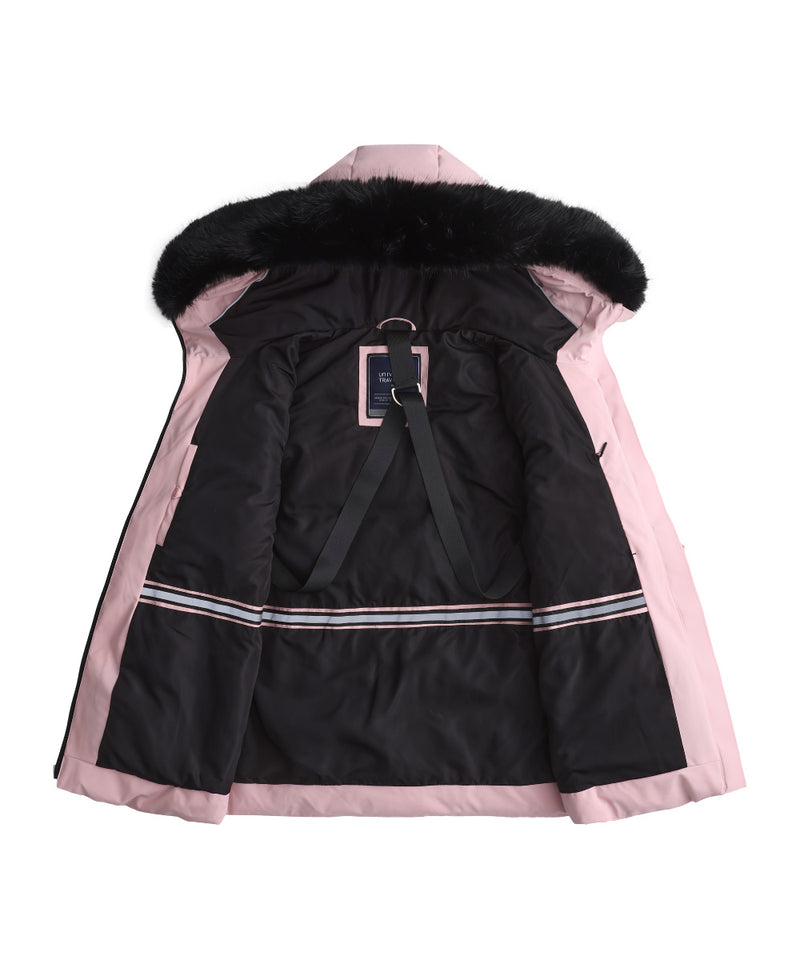 FUR-TRIMMED HOOD DOWN JACKET