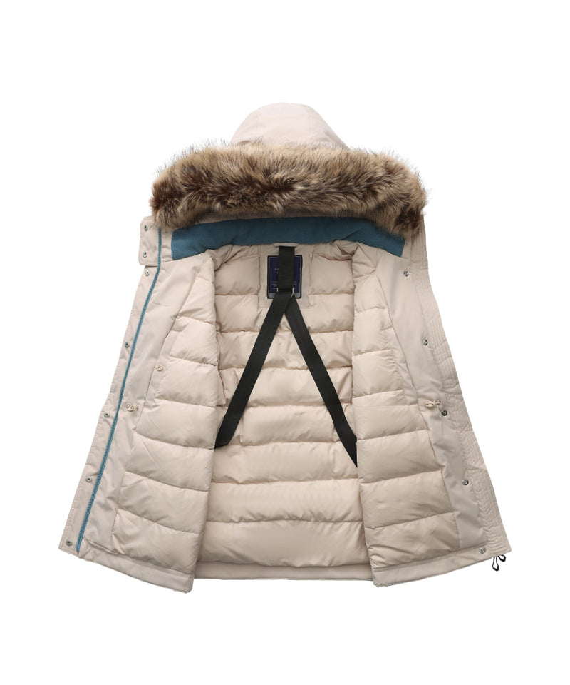 URBAN TRICOLOR DOWN JACKET WITH INTERNAL SHOUDLER STRAPS