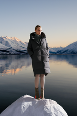 Boxy Down Jacket With Chunky Rib