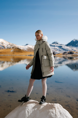 Faux Fur-Trimmed Down Jacket