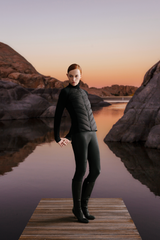 Slim-Fit With Knitted Sleeves Down Jacket