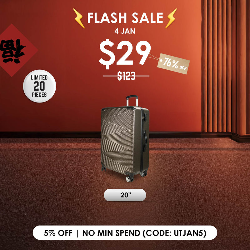 Flash Sale $19 / $29 URBANlite 20" | 4-Wheel Spinner | Anti-Scratch | Hard Case Luggage