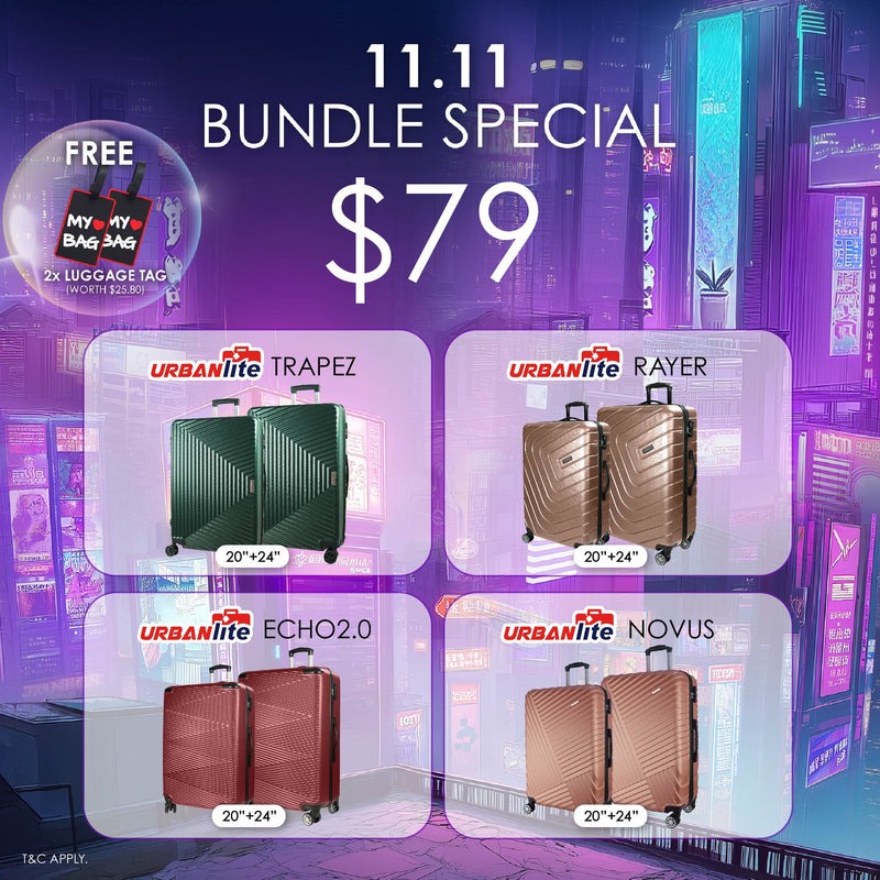 7th-13th Nov Shocking Sale $79 URBANlite 24"+24" Bundle | 8-Wheel Spinner | Anti-Scratch | Hard Case Luggage