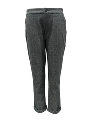 Herringbone Straight-Leg Pants