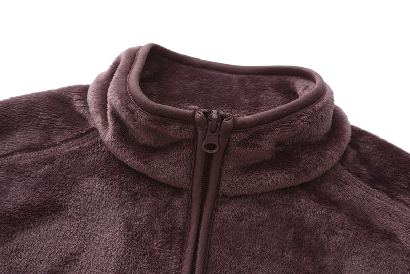 Adult Unisex Basic Fleece Jacket - PLUM