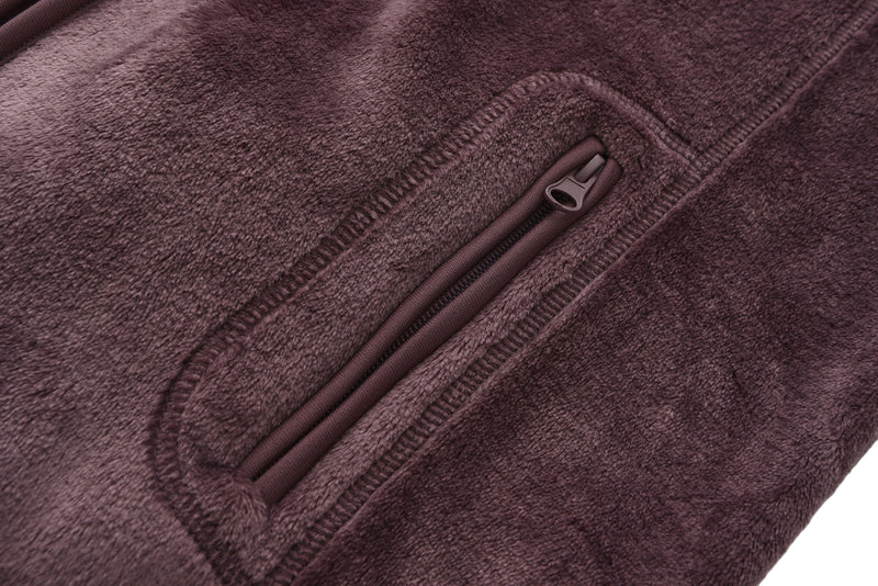 Adult Unisex Basic Fleece Jacket - PLUM