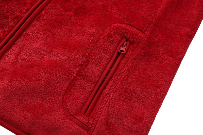 Adult Unisex Basic Fleece Jacket - RED